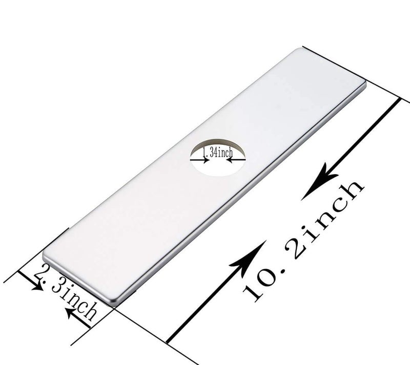 Homevacious 10 Inch Kitchen Or Bathroom Sink Faucet Base Plate Hole Cover Deck Plate Escutcheon Chrome Square 304 Stainless Steel - Image 2